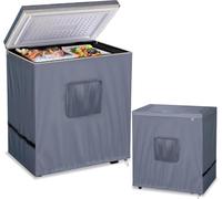 Genérico Funda Cubierta Impermeable Congelador Refrigerador, Anti Polvo y UV - Cremallera Superior, Interior/Exterior, Compatible Congeladores Verticales y de Bebidas (Gris, 89 * 58 * 86cm)