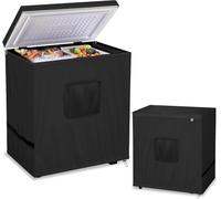 Genérico Funda Cubierta Impermeable Congelador Refrigerador, Anti Polvo y UV - Cremallera Superior, Interior/Exterior, Compatible Congeladores Verticales y de Bebidas (Negro, 102 * 64 * 89cm)