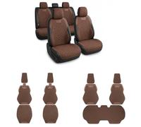 Genérico Funda de Asiento de Coche a Medida para Cadillac CTS Coupe, cubreasientos Transpirables con Respaldo Antideslizante, para Delantero Trasero(Marrón)