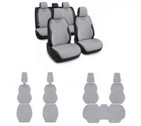 Genérico Funda de Asiento de Coche a Medida para Ford Edge, cubreasientos Transpirables con Respaldo Antideslizante, para Delantero Trasero(Gris)