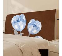 Genérico Funda De Cabecera con Flores para Dormitorio, Suave, Elástica, Lavable, A Prueba De Polvo, para Muebles De Tamaño Individual, Matrimonial, Queen, King, Cal King.