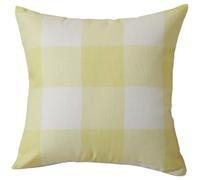Genérico Funda de Cojín Lino Grille Amarilla Clara 45x45 CM
