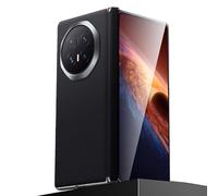 Genérico Funda De Cuero Genuino For Honor Magic V6, Funda Trasera Magnética For Teléfono, Protector De Cámara, Carcasa con Bisagra De Lujo A Prueba De Golpes(Black)