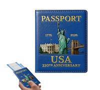 Genérico Funda De Pasaporte | Porta Pasaporte De Cuero Impermeable con Portaletras,Funda Protectora Ligera para Marido Esposa Familia Abuelos Padres Hijos