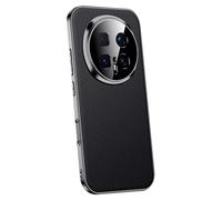 Genérico Funda de Piel auténtica para Honor Magic 8/8 Pro, Funda Protectora de cámara con Borde Cromado de Lujo Ligero, Textura de Lichi, Delgada