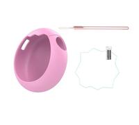 Genérico Funda de Silicona Líquida Suave para Consola de Juegos para Tamagotchi Paradise Funda Protectora Resistente a Caídas con Cordón y Película Protectora (Pink+Lanyard+Protective Film)