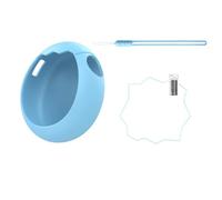 Genérico Funda de Silicona Líquida Suave para Consola de Juegos para Tamagotchi Paradise Funda Protectora Resistente a Caídas con Cordón y Película Protectora (Blue+Lanyard+Protective Film)