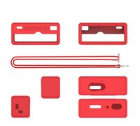 Genérico Funda de Silicona para cámara Digital Tipo Llavero para Kodak CHARMERA, Funda Protectora de Goma con cordón de Seguridad, Caja Sorpresa con Mini cámara (Rojo)