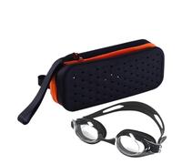 Genérico Funda De Silicona Para Gafas De Natación Portátil Con Cordón Incorporado 19.5x7.5x5cm Transpirables Cajas De Gafas Con Orificio De Drenaje Gran Capacidad Accesorio Deportivo Acuático