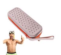 Genérico Funda De Silicona para Gafas De Natación Portátil con Cordón Incorporado 19.5x7.5x5cm Transpirables Cajas De Gafas con Orificio De Drenaje Gran Capacidad Accesorio Deportivo Acuático