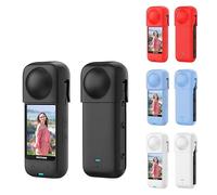 Genérico Funda de Silicona para Insta360 X4, Cubierta Protectora del Cuerpo con Tapa de la Lente Antideslizante Anti-arañazos Suave Funda Protectora para Insta 360 X4 Accesorios de la cámara (Negro)