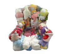 Genérico Funda de Silla Almacenamiento de Peluches | Asiento 2 en 1 Almacenamiento Juguetes,Puff Gran Capacidad para Peluches - Dormitorio Salón Habitación Juvenil Interior Lectura