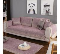 Genérico Funda de Sofá Algodón y Lino Reversible y Lavable, Protector Antiarañazos para Mascotas, Cubre Sofás 1 2 3 4 Plazas Universal Forma L y U(Burgundy,70x150cm)