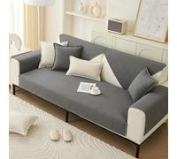 Genérico Funda De Sofá De 1/2/3/4 Plazas Manta De Sofá En Forma De L U Cubre De Sofá De Chenilla Chaise Longue, Universal, Antideslizante, para Sofá De Perro Y Gato, Lavable(70X180cm,Grey)