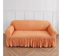 Genérico Funda de sofá de Alta Goma elástica y Funda Entera Funda Antiadherente Protector de Muebles Funda de Gasa Burbuja con Volantes Funda para sofá,F,2 Seater 145-185cm/54-73in