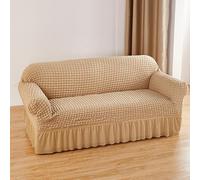 Genérico Funda de sofá de Alta Goma elástica y Funda Entera Funda Antiadherente Protector de Muebles Funda de Gasa Burbuja con Volantes Funda para sofá,K,2 Seater 145-185cm/54-73in