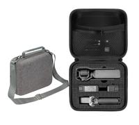 Genérico Funda de Transporte la cámara con cardán para dji Pocket 4 Funda rígida de Gran Capacidad, Resistente a Las caídas y a Las Vibraciones, con Correa de Mano y Bandolera Ajustable, Gris