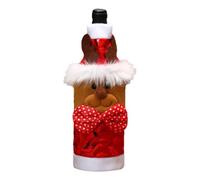 Generico Funda de vino navideña, toque festivo, decoraciones navideñas para bolsa de botella de vino, accesorio para viino en botella | Exquisito compacto para botella de vino para oficinas, Ciervo