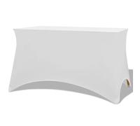 Genérico Funda elástica para Mesa 2 uds 120x60,5x74 Blanco,Casa y jardín,Decoración,Fundas-132033