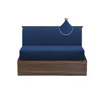 Genérico Funda elástica RV Dinette Fundas De Cojín para sofá de Dos plazas, Protector de Muebles Funda de Asiento de Caravana para autocaravanas y caravanas Marina de Guerra 1 Juego (2 Piezas)