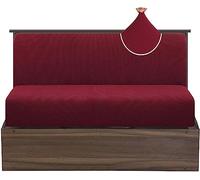 Genérico Funda elástica RV Dinette Fundas De Cojín para sofá de Dos plazas, Protector de Muebles Funda de Asiento de Caravana para autocaravanas y caravanas Vino Tinto 2 Juegos (4 Piezas)