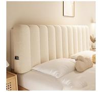 Genérico Funda for cabecera, Funda con Almohadilla de Relleno, Protector de cabecera Acolchado Grueso, Se Adapta a Camas de Metal de Madera, King Queen Full(White,180cm)