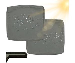 Genérico Funda Impermeable para Cojín De Asiento De Exterior, Funda De Repuesto para Cojines De Patio Y Jardín con Cremallera, Fundas para Cojines De Sofá Muebles De Caravana,Gris,47x40x8cm 2pcs