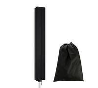 Genérico Funda Impermeable para tendedero Giratorio, Tela Oxford 210D Resistente, con Cremallera y cordón para tendedero de Exterior y sombrilla de jardín(Negra,165x16x16cm)