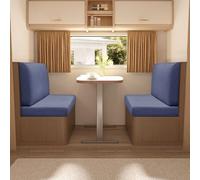 Genérico Funda Impermeable RV Dinette Fundas De Cojín elástica Funda de Asiento de Caravana con Correas para sofá de Dos plazas Antideslizante para sofá de Camping Marina de Guerra