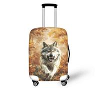 Genérico Funda Maleta Grande Lobo Gris Cubierta De Equipaje Protectora, Funda Maleta Cabina Lavable Y Reutilizable, Protector Maletas Viaje, Elástico,Antiarañazos,para Maletas Mediana Grande