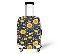 Genérico Funda Maleta Planta Amarilla Equipaje Cubierta Impresión Elástico Lavable para Maleta,Reutilizable Protectora Equipaje De Viaje, Suave De Anti-Polvo