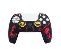Genérico Funda Mando PS5- Impermeable, Resistente y Antideslizante -Wukong(Rojo) - Protección Segura para Mandos ps5 Duraderos- con Juego de empuñaduras a Juego con la Funda para ps5