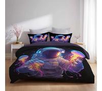 Genérico Funda Nórdica - Cálida y Cómodo Hipoalergénica Suave y Transpirable Funda Nórdica - Negro Rojo - Funda Nórdicas de Microfibra Estampada 220 x 240 - Futurista Corcel Tecnología