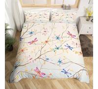 Genérico Funda Nordica Cama 105 Libélula Funda Edredon Cama 105 para Niños Juvenil con Cremallera cómodo Transpirable Microfibra Fundas Nordicas 180x220 cm + 1 Fundas de Almohada 50x75 cm