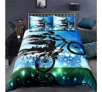 Genérico Funda Nordica Cama 135 Bicicleta Funda Edredon Cama 135 para Niños Adultos con Cremallera cómodo Transpirable Microfibra Fundas Nordicas 200x220 cm + 2 Fundas de Almohada 50x75 cm 5W11Q31570
