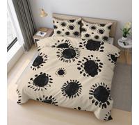 Genérico Funda Nordica Cama 150 Sol Abstracto Funda Nórdica 155x220 Arte Moderno, Suave Microfibra Ropa de Cama 3 Piezas, 2 Funda de Almohada, con Cremallera 21D&-26