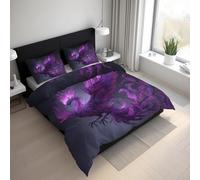 Genérico Funda Nórdica Fénix Microfibra Suave Bestia Mítica Morado Juego de Ropa de Cama 2 Piezas con 1 Funda de Edredón y 1 Funda de Almohad LGS15LS