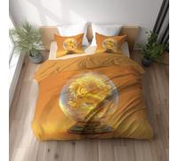 Genérico Funda Nordica, Súper Suave Microfibra, Transpirable Suave con la Piel, Juego de Funda Edredon Set Reversible, con Cremallera Oculta Double 200 x 220 cm Dorado Animal Esfera De Cristal Dragón