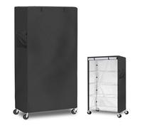 Genérico Funda para estantes de Almacenamiento - Funda Resistente al Agua y al Polvo para Exteriores, con Cremallera, para estantes de Alambre, Dormitorio, Armario, almacén, organización.