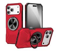 Genérico Funda para iPhone 17 Pro Max/17 Pro/17 Air/17, Magnético Case Carga Inalambrica Antideslizante Soporte Guscio(Rojo,17 Pro MAX)