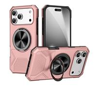 Genérico Funda para iPhone 17 Pro Max/17 Pro/17 Air/17, Magnético Case Carga Inalambrica Antideslizante Soporte Guscio(Pink,17 Pro)