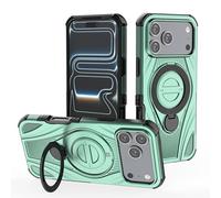 Genérico Funda para iPhone 17 Pro Max/17 Pro/17 Air/17, Ultra Delgado Estuche con Anti-Choques Carga Inalambrica Soporte Funda(Green,17 Pro)