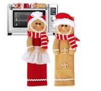 Genérico Funda para Manillar de Navideña,Protectores De Manijas Para Electrodomésticos De Cocina | Guantes Decorativos Divertidos Para Lavavajillas Microondas Cocina Y Hogar