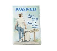 Genérico Funda para Pasaporte | Funda Parejas Personalizable - Accesorios Impermeables para Pareja con Bolsa para Tarjetas de Crédito Pasaje de Abordaje Familia Mujeres Hombres Niños Monedero