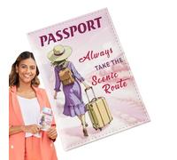 Genérico Funda para Pasaporte,Porta Pasaporte en PU - Impermeable para Tarjetas Tarjeta De Embarque Monedero Parejas Hombres Mujeres Niños Familia