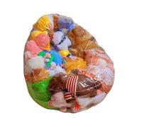 Genérico Funda para Puff - Funda Transparente para Puff con Peluches | Organizador Asiento Cómodo para Habitación Guardería Adolescentes Niños