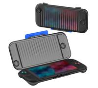 Genérico Funda para Switch 2, Funda rígida de Transporte para Consola de Videojuegos, Funda Protectora portátil Ultrafina, Puerto de Carga Reservado (Transparente Negro)