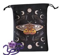 Genérico Funda Para Tarot,Organizador Para Cartas Con Bolsillos De Almacenamiento - Almacenamiento para Dados y Cristales de Adivinación para Principiantes y Niños