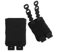 Genérico Funda Portacargador MOLLE Ligera Elástica, Soporte de Acceso Rápido Compatible AR15 M4 9mm, Equipo Táctico Outdoor de Nylon(Black)