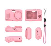 Genérico Funda Protectora de Silicona la cámara para Kodak PIXPRO FZ45 Funda Protectora de Silicona Suave al Tacto, Resistente al Polvo y a los Golpes, con Correa para la muñeca, Rosado